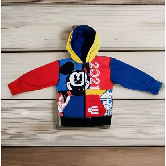 Disney Mickey Mouse Walt Disney Resort 2021 Hoodie Jacket Size XX Small Youth - Picture 1 of 9